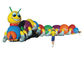 Outside 18m Long Funny Caterpillar Inflatable Tunnels Double N Quadruple Stitching