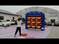 Kids N adults 9 basketballs inflatable TIC TAC TOE game for outdoor carnival games or team buildings
