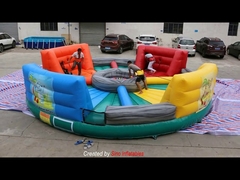 Life size giant human inflatable hungry hippo game for kids N adults interactive entertainment