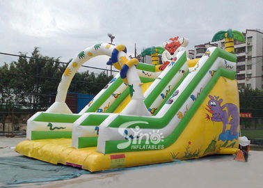 6 meters high commercial grade kids jungle inflatable slide for sale