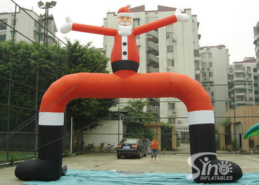 Outdoor big Christmas Santa Claus advertising inflatable arch for activities