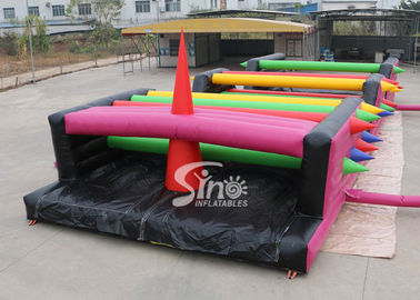 16x6m Crazy Tangled Up Adults Inflatable Obstacle Course For Outdoor Sports Events