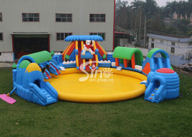 Custom Design Giant Inflatable Water Park Above Ground With Big Pool For Kids N Adults