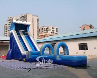Outdoor Blow Up Commercial Big Kids Inflatable Water Slides For Water Park 0.55mm Pvc Tarpaulin