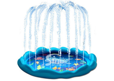 60'' Backyard Inflatable Sprinkler Wading Pool For Kids Water Play And Swimming