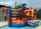 Outdoor commercial kids party inflatable pirate ship with slide N basketball hoop inside made of best material