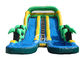 25' high commercial kids tropical palm trees inflatable water slide with pool made of best material for outdoor water fu