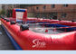12m long 6vs6 Interactive Giant Inflatable Soccer Sports Field with aluminium pipes N gears affilted